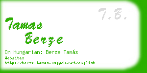 tamas berze business card